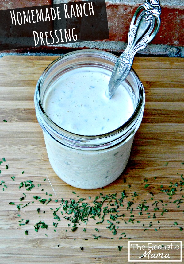 Homemade Ranch Dressing - Ready to serve as soon as you make it.
