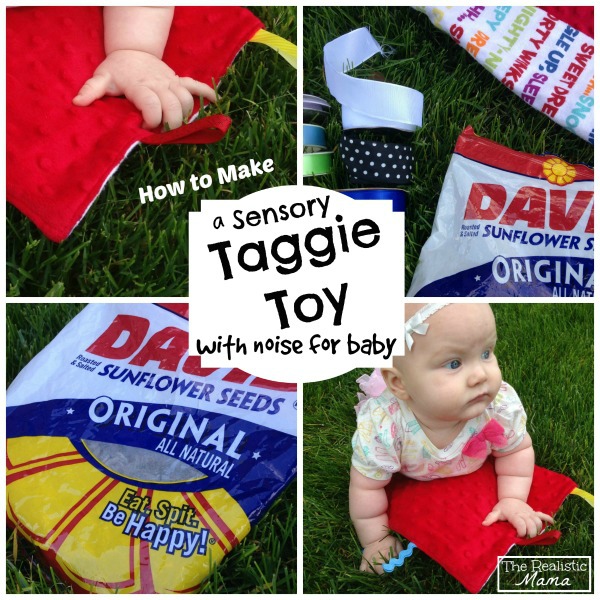 How to Make Your Own Sensory Taggie Toy - with noise for baby