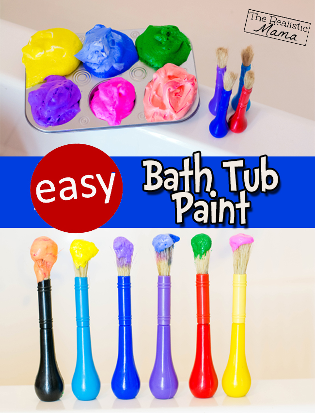 Homemade Bathtub Paint The Realistic Mama, Bathtub Paint For Toddlers