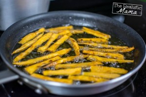Sweet Potato Fries Cooking