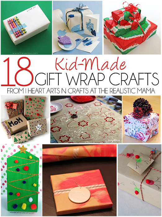 18 Kid-Made Gift Wrap Crafts