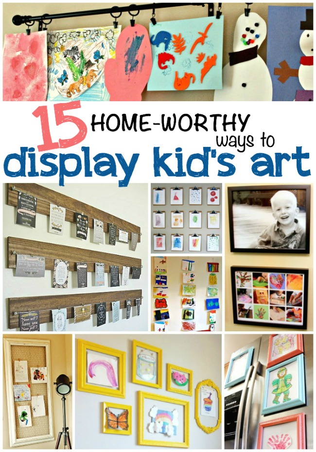 15 awesome ways to display kid's art