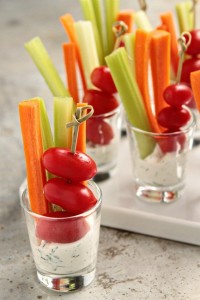 Shot Glass Veggie Sticks