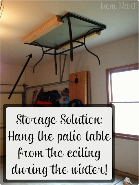 Storage Solution for the Patio Table during the Winter