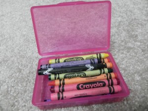 crayons in soap box