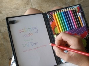 DVD case turned coloring case