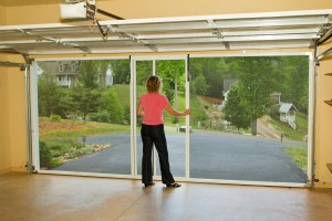 retractable garage screen door