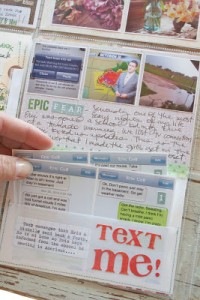 Take screen shots of texts to save them in a scrapbook