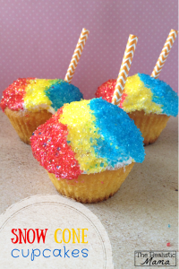 Snow Cone Cupcakes for Kids
