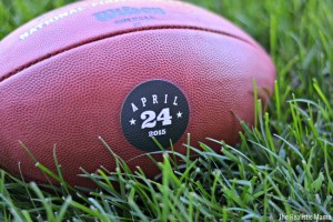 Baby's Birthdate on a Football