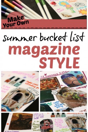 Make a magazine style summer bucket list