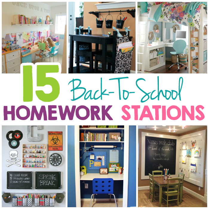 15 Creative Back-To-School Homework Station Ideas
