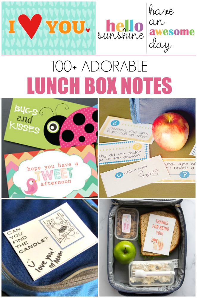 100+ Lunch Box Notes