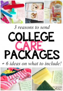 3 reasons to send a college care packages + ideas on what to include!