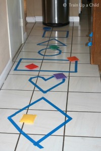 Shape Hop and Toss - Indoor gross motor fun (7)
