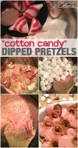 Cotton Candy Dipped Pretzels