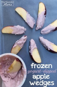 Easy Snack - Frozen Yogurt-Dipped Apple Wedges