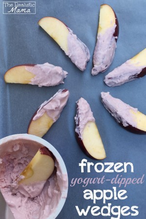 Easy Snack - Frozen Yogurt-Dipped Apple Wedges