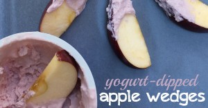 Yogurt-Dipped Apple Wedges FB