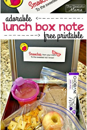 Adorable Free Lunch Box Note
