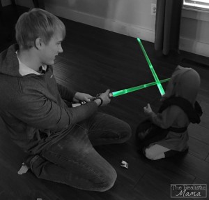 Playing with dad