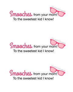 Smooches Free Printable
