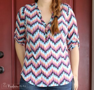Stitch Fix - Edmond Chevron Print Henley Shirt