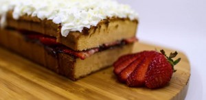 Strawberry Chocolate Hazelnut Pound Cake