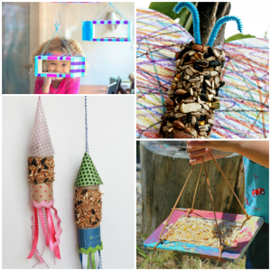 12 Kid-Made Bird Feeder Crafts
