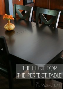 The hunt for the perfect table.