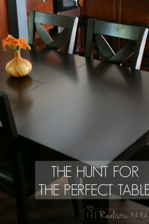 The hunt for the perfect table.