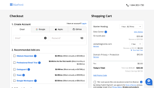 Bluehost Checkout Walkthrough Tutorial