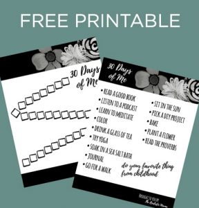 Free Printable - 30 Days of Me