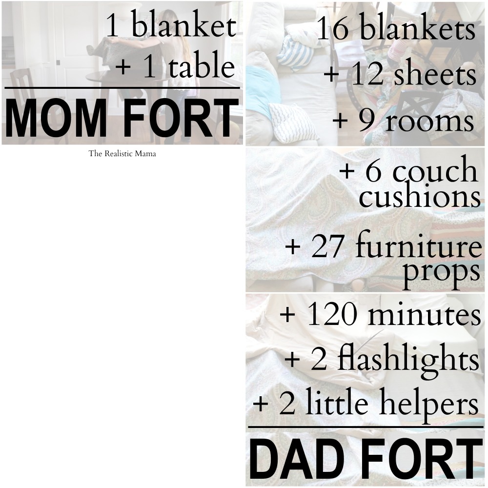 Mom Fort vs. Dad Fort