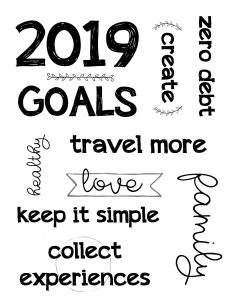 2019 Goals